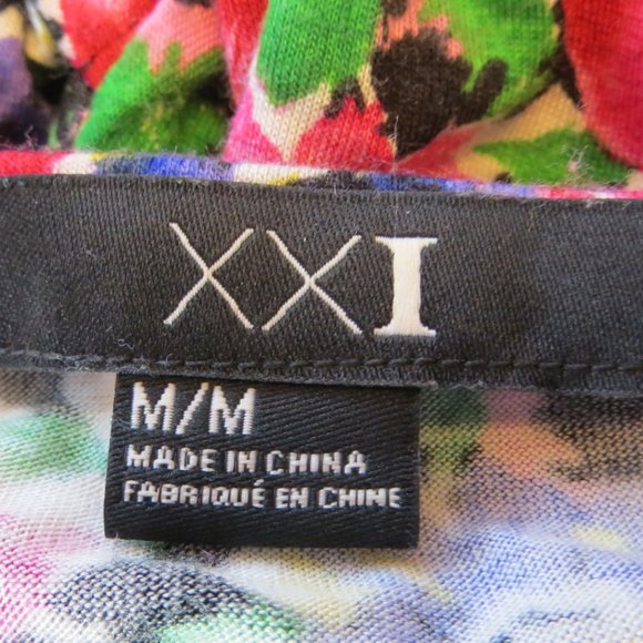 XXI Black with Magenta Flower Spaghetti Strap Dres - Picture 3 of 8